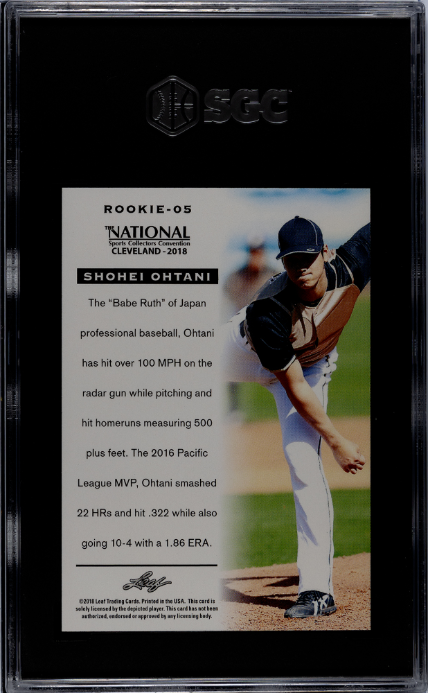 2018 Leaf The National Shohei Ohtani #ROOKIE-05 SGC 10