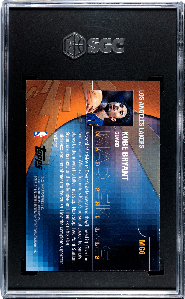 2001 Topps Kobe Bryant #MG6 Mad Game SGC 9