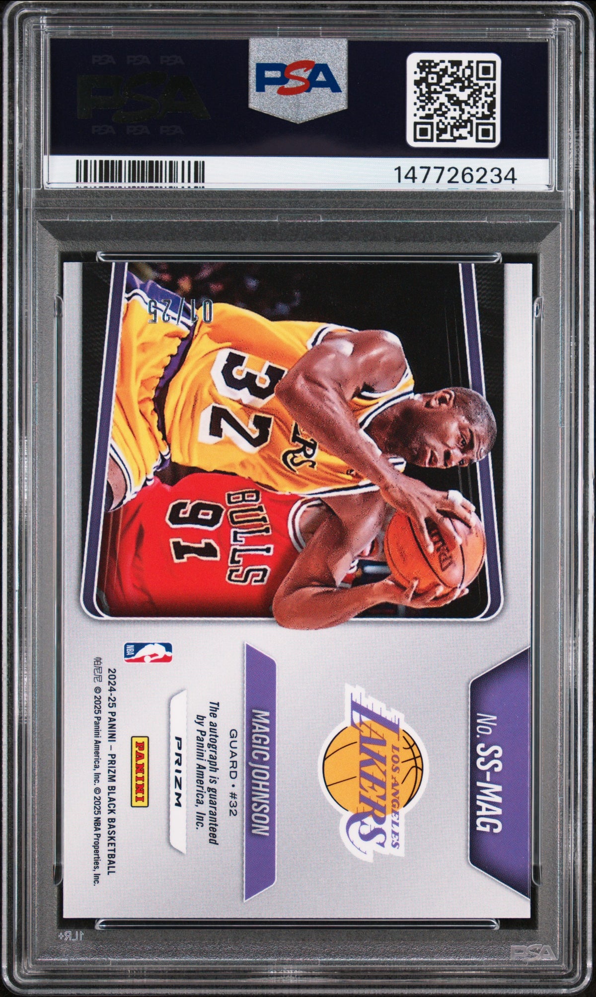 2024 Prizm Black Sensational Signatures Magic Johnson #SSMAG Blue Shimmer PSA 10
