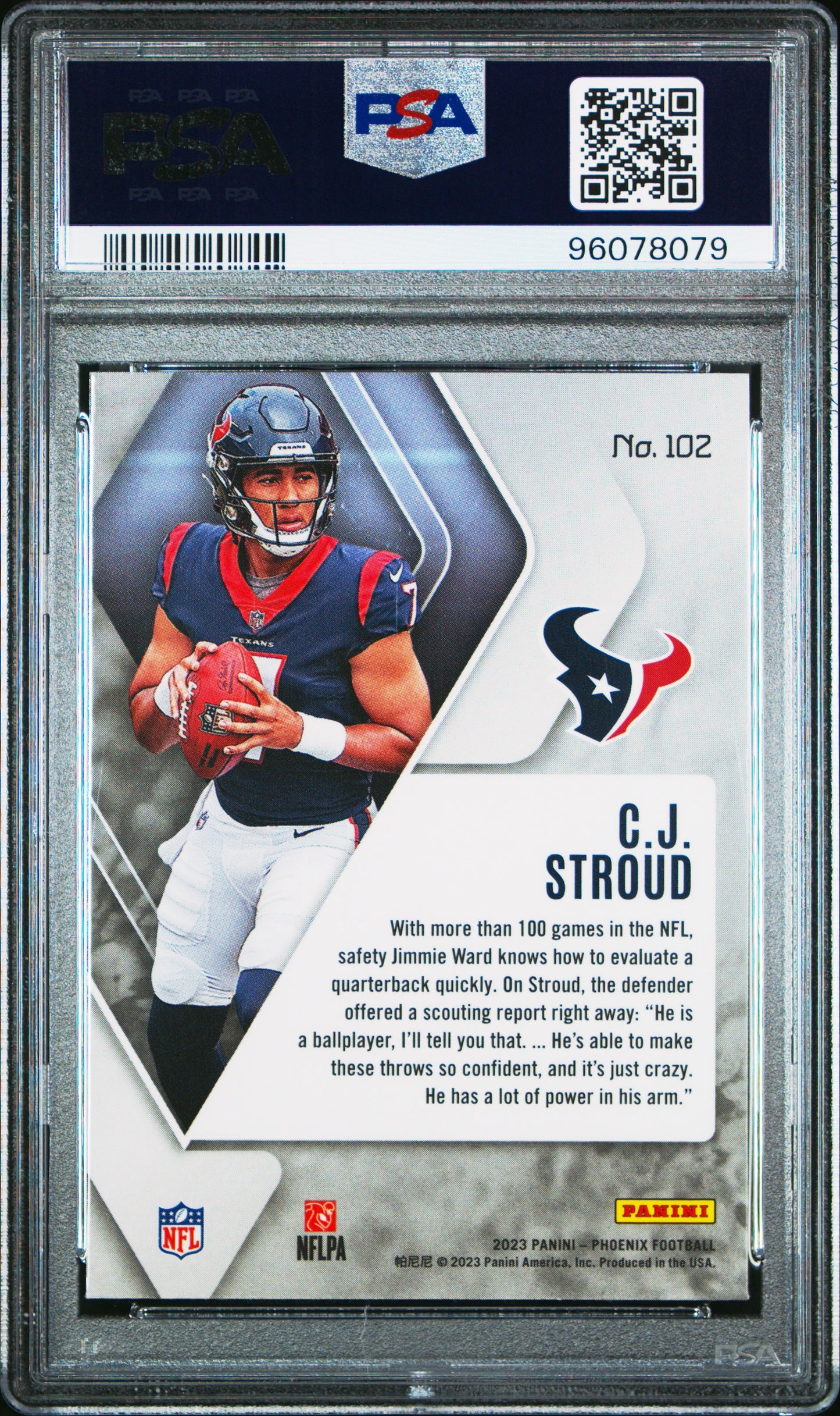 2023 Panini Phoenix CJ Stroud #102 RC PSA 10