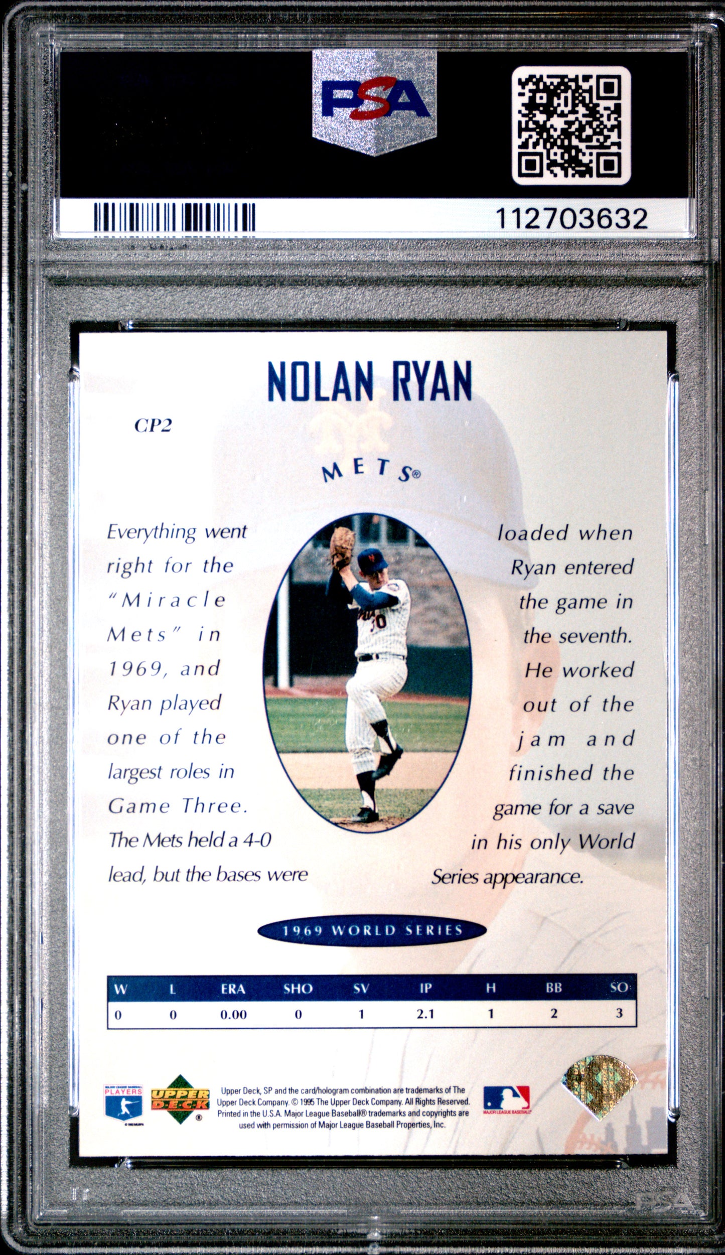 1995 SP Championship Classic Performances Nolan Ryan #CP2 PSA 10