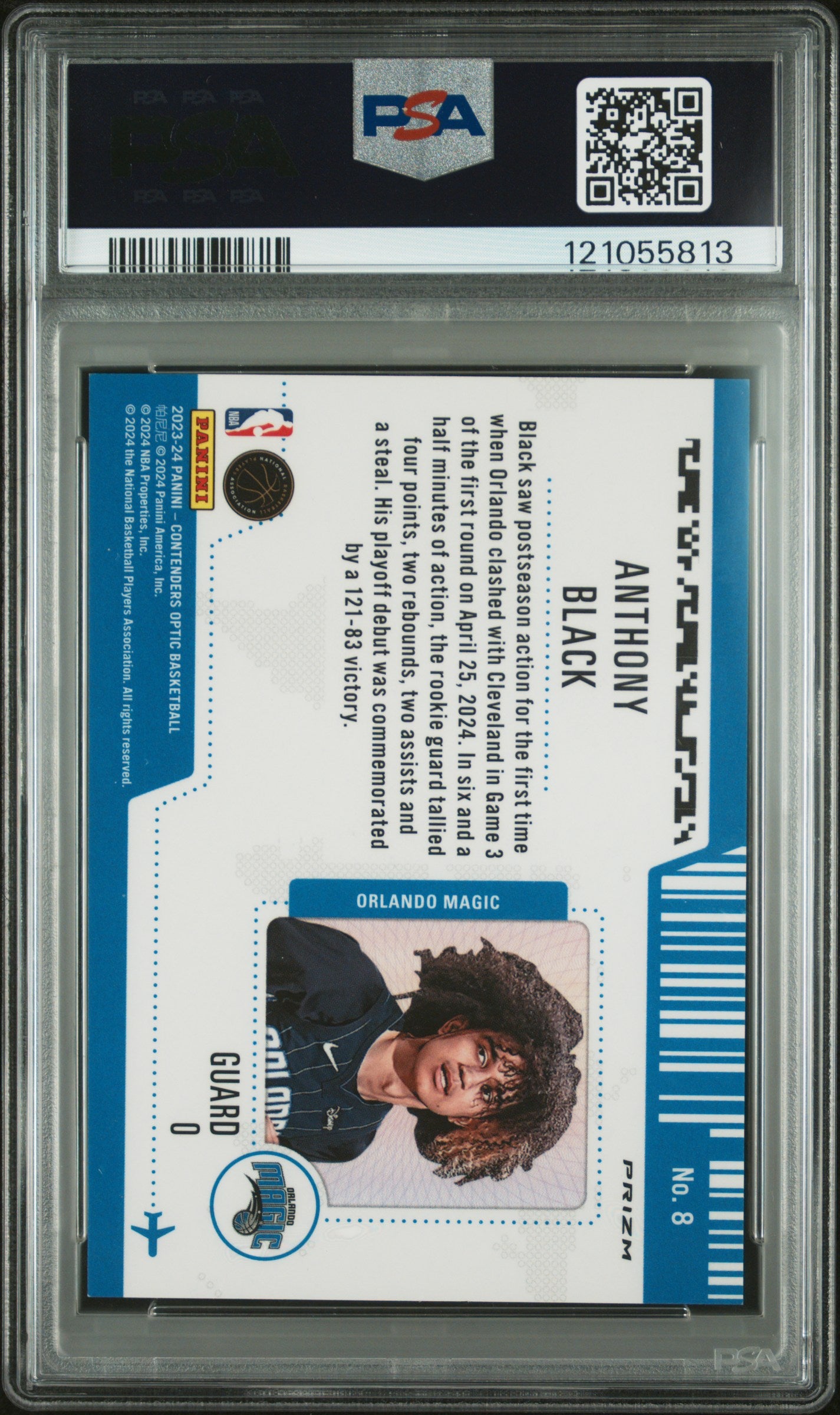 2023 Panini Contenders Optic First Class Ticket Anthony Black #8 PSA 9
