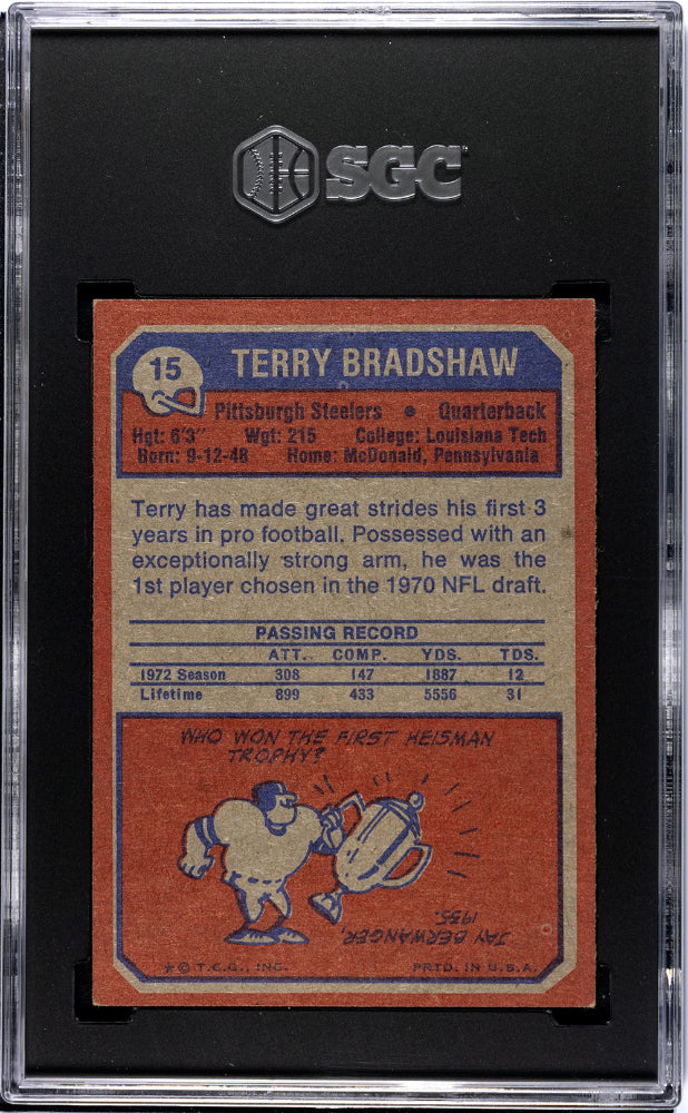 1973 Topps Terry Bradshaw #15 SGC 6