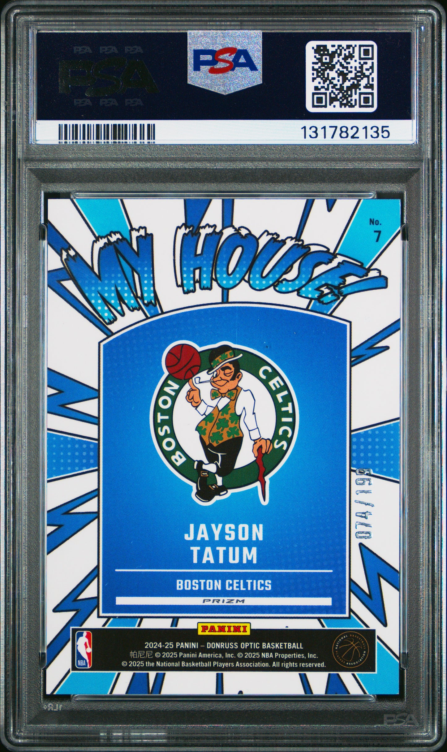 2024 Donruss Optic My House Jayson Tatum #7 Lime Green 074/199 PSA 10