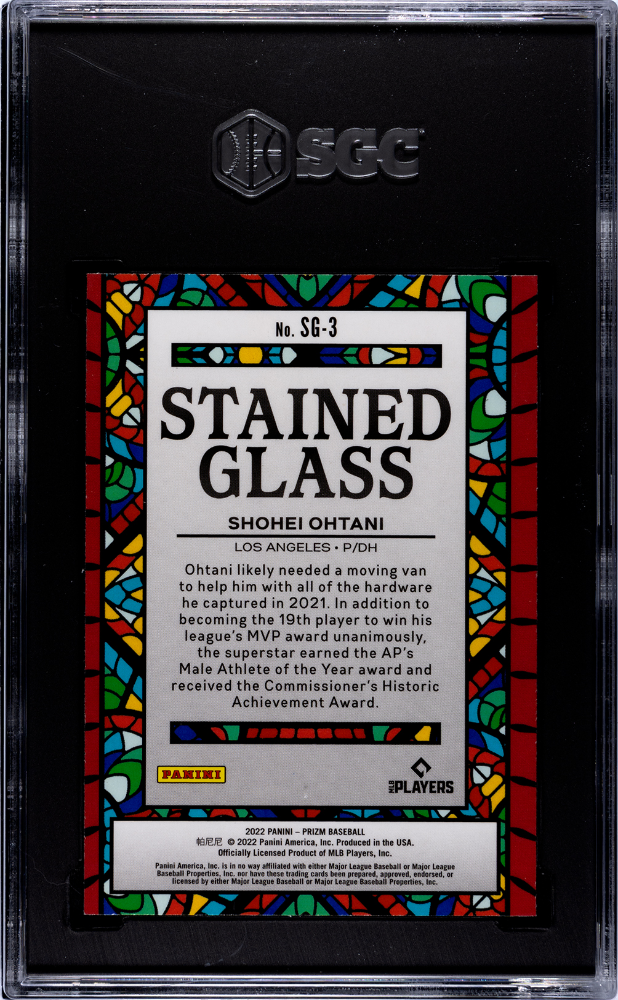 2022 Panini Prizm Shohei Ohtani #SG-3 Stained Glass SGC 9.5