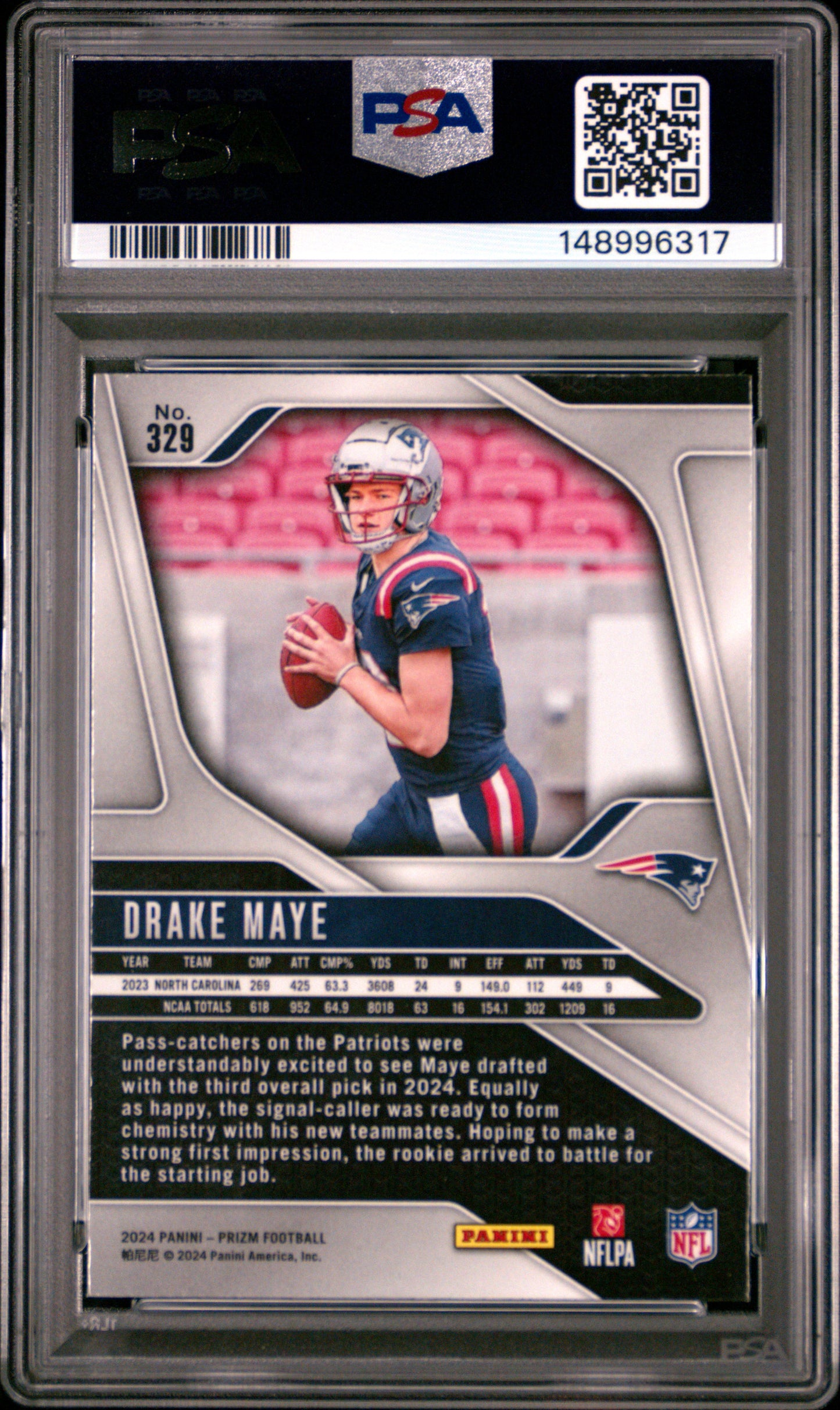 2024 Panini Prizm Drake Maye #329 PSA 10