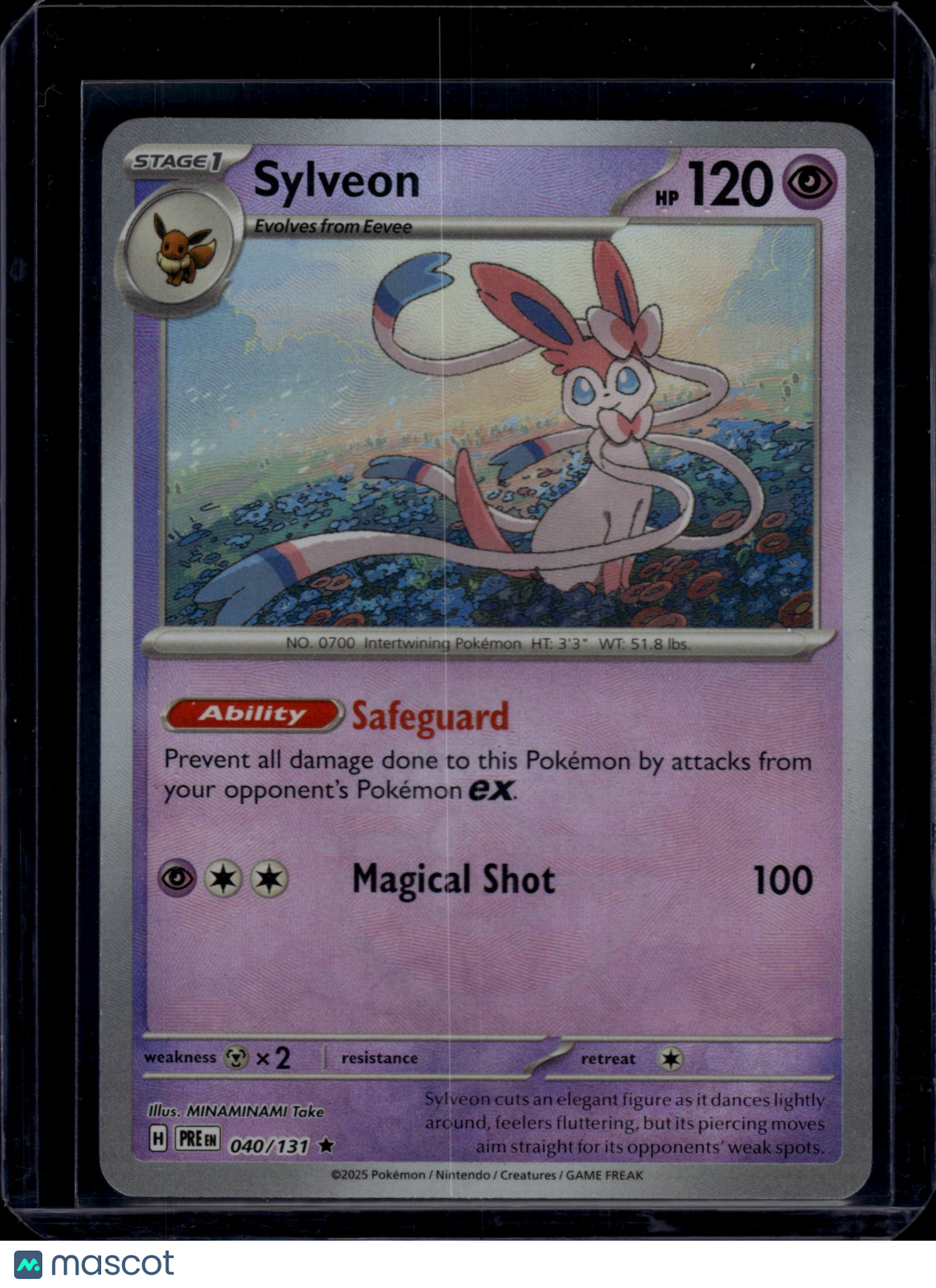 2025 Pokemon S&V Prismatic Evolutions Sylveon (Master Ball Pattern) #040/113