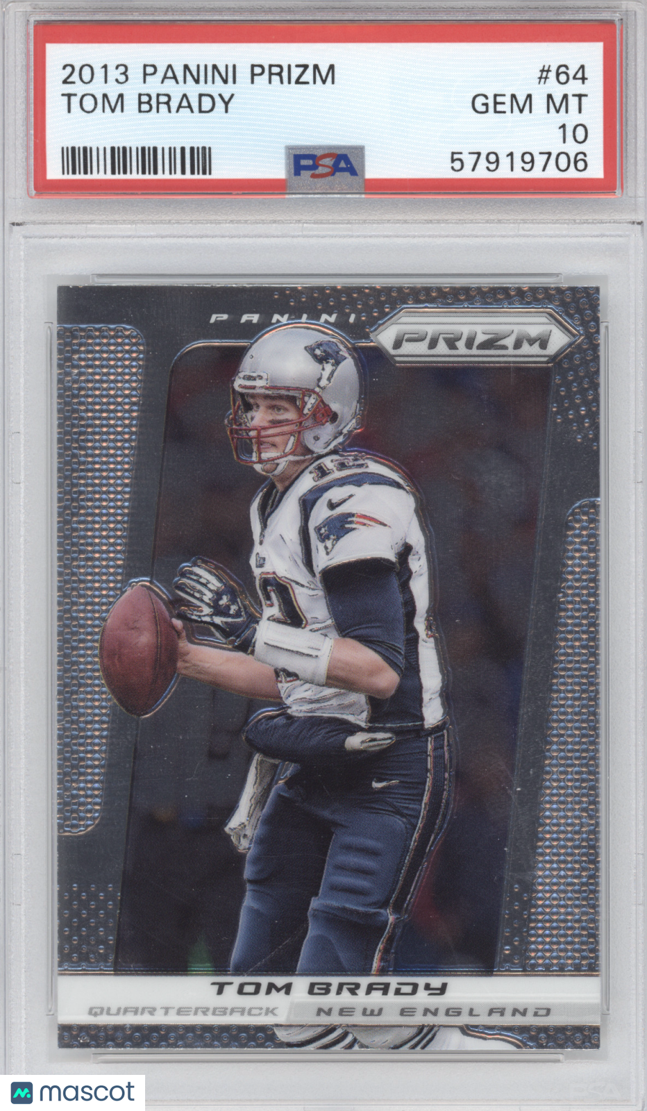 2013 Panini Prizm Tom Brady #64 PSA 10