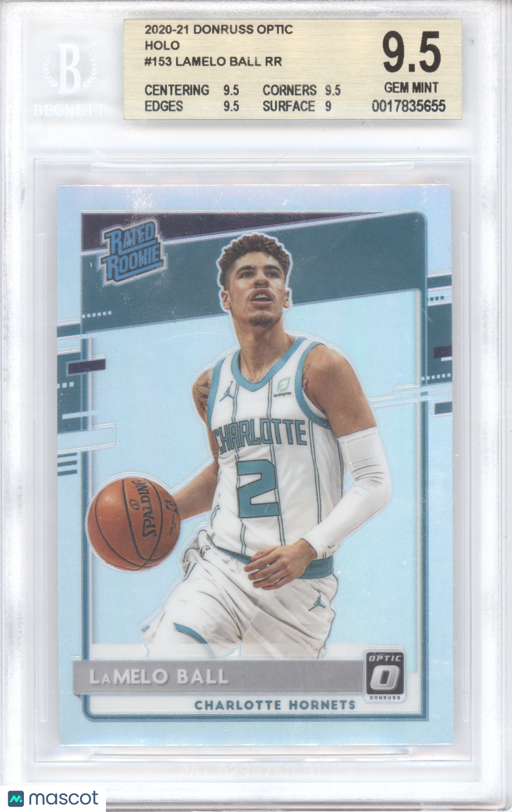 2020 Donruss Optic Rated Rookie LaMelo Ball #153 Holo BGS 9.5