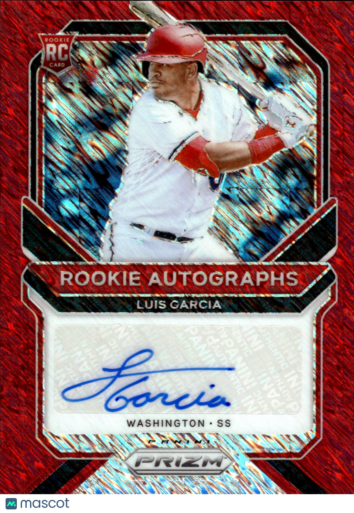 2021 Panini Prizm Luis Garcia #RA-LVG Red Shimmer 4/7 RC