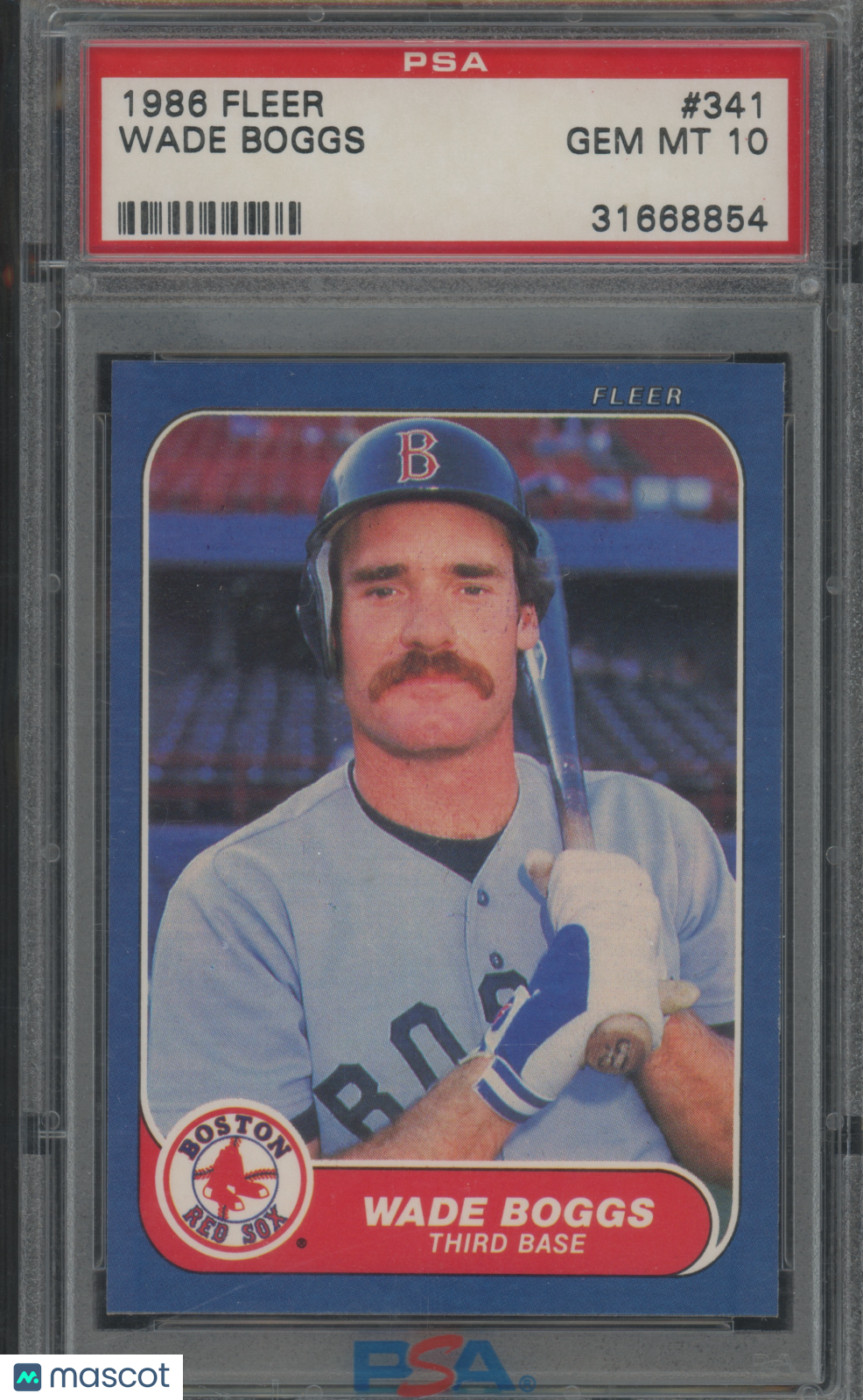 1986 Fleer Wade Boggs #341 PSA 10