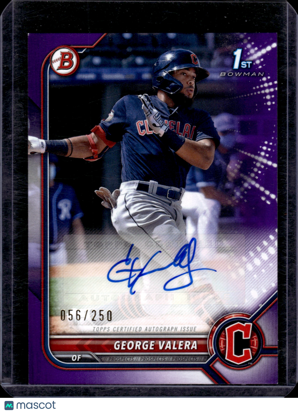 2022 Bowman George Valera #PA-GV Purple /250