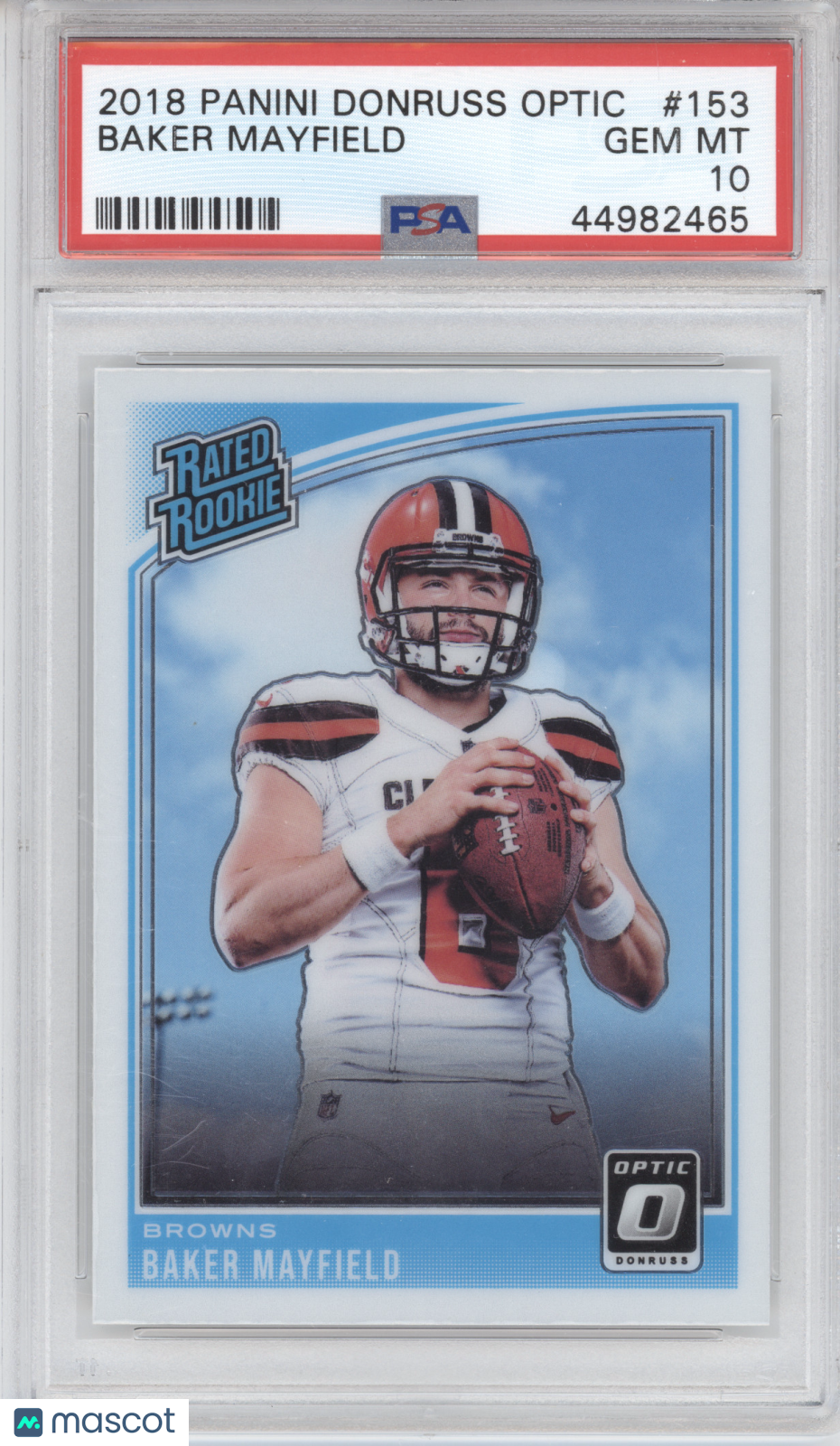 2018 Donruss Optic Rated Rookie Baker Mayfield #153 PSA 10