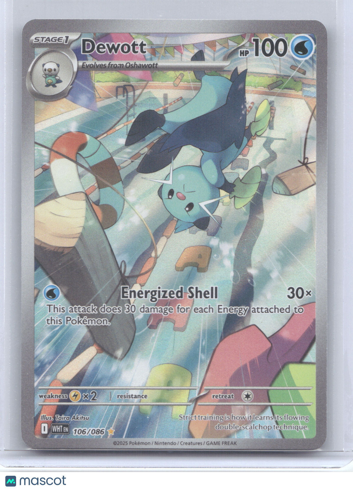 2025 White Flare Dewott Secret Rare #106/086