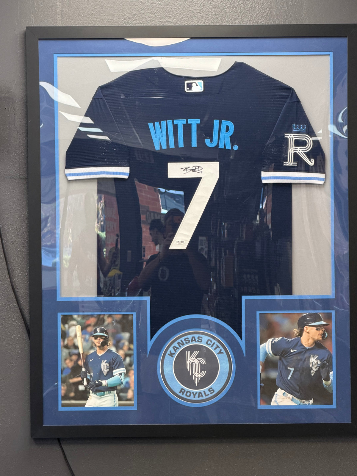 Bobby Witt Jr. Kansas City Royals Signed Framed Jersey (JSA Certification)