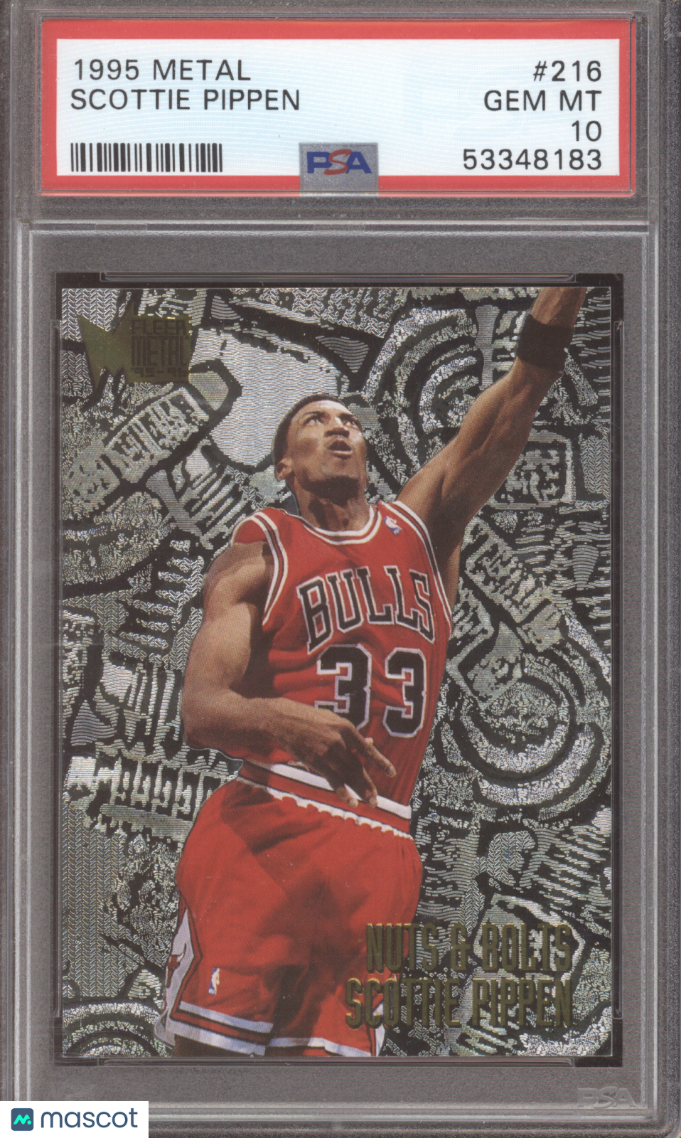 1995 Metal Scottie Pippen #216 PSA 10