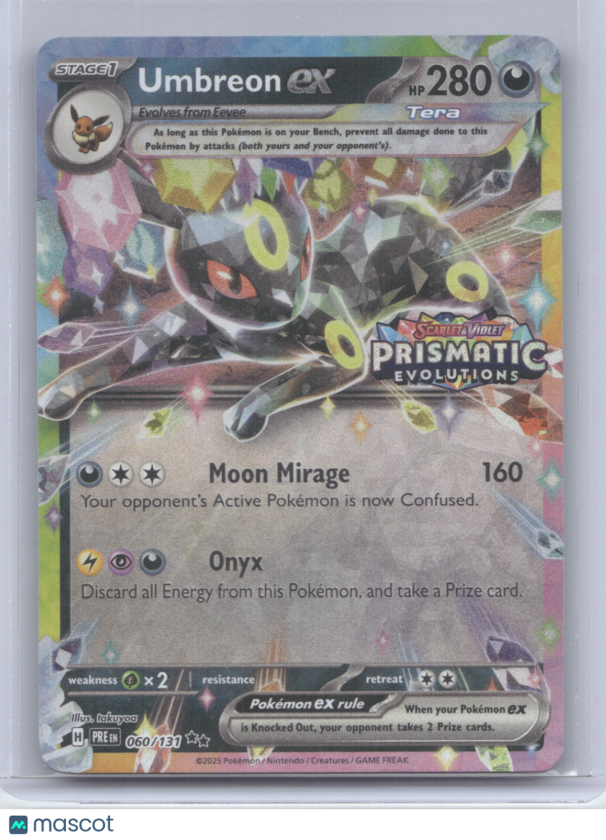 2025 Prismatic Evolutions Umbreon ex (Prismatic Stamp) Holo Double Rare #060/131