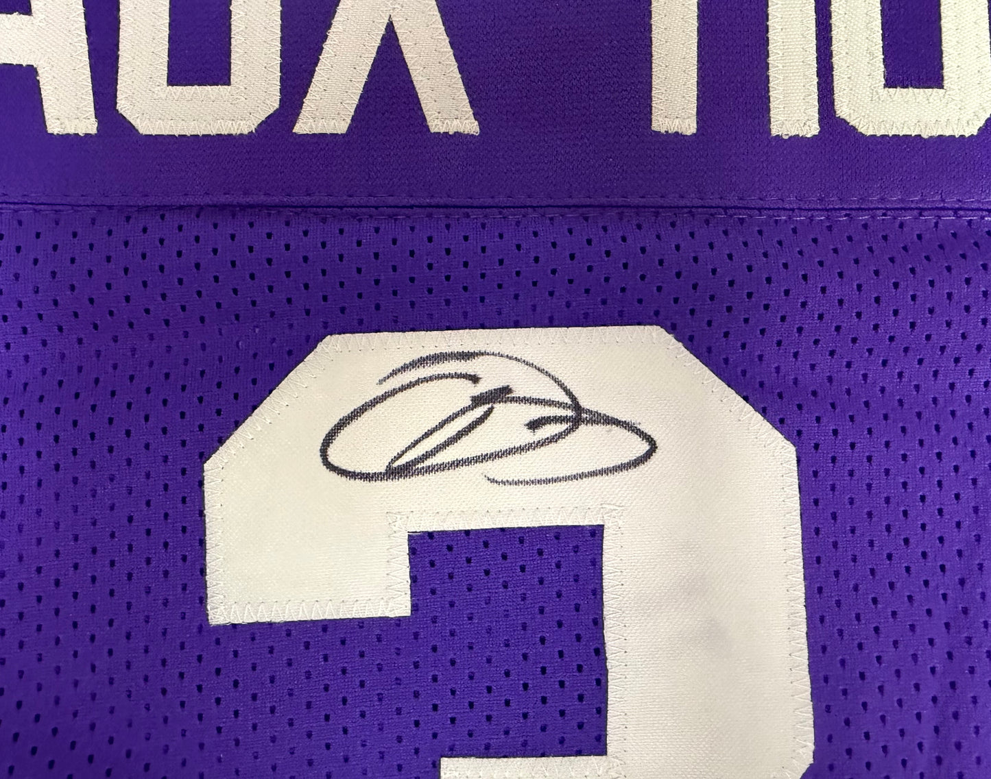 Geaux Tigers Beckham/Landry LSU Signed Custom Purple Jersey (JSA Authenticated)