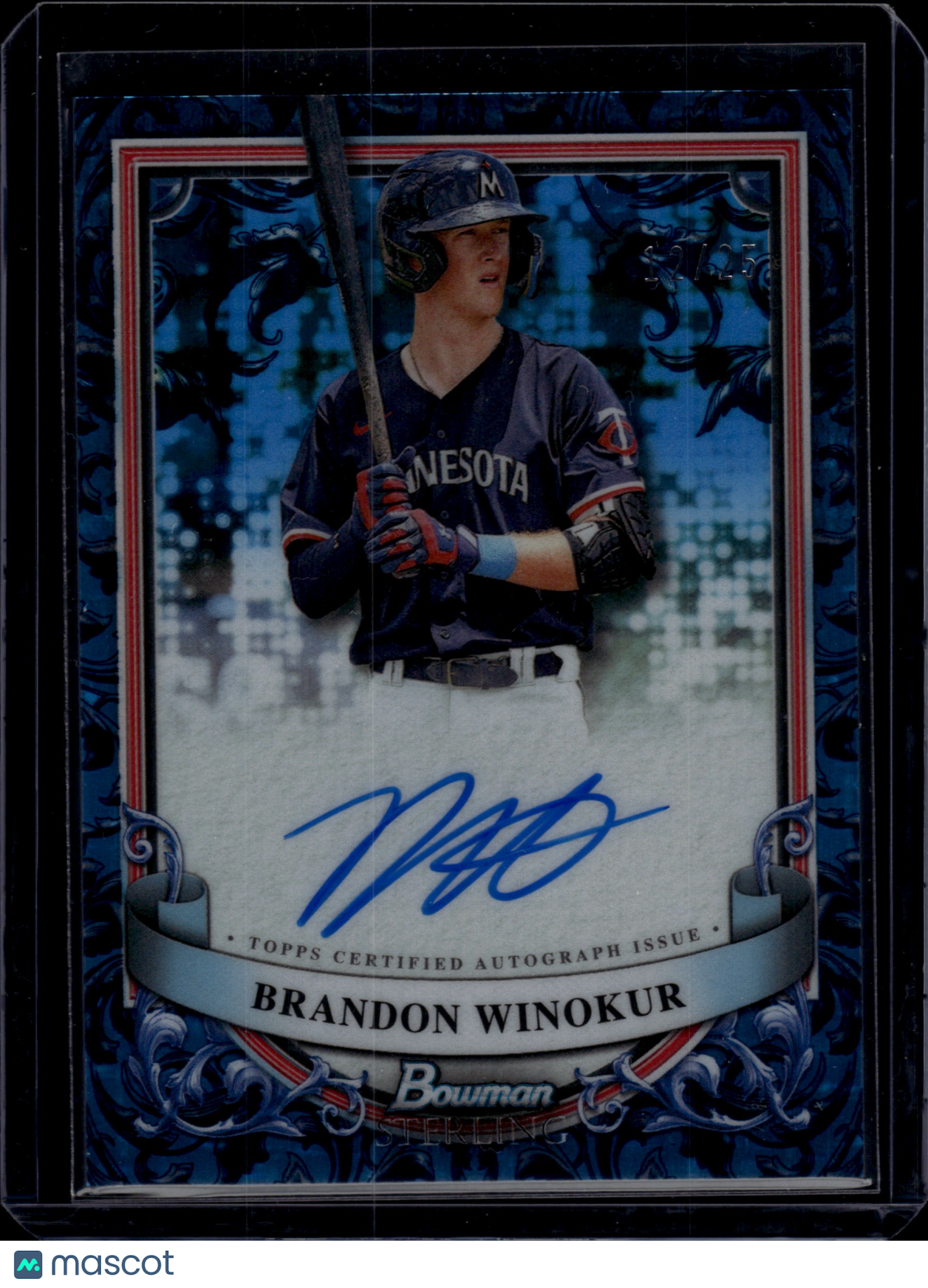 2024 Bowman Sterling Brandon Winokur #PA-BWI Blue Auto 12/25