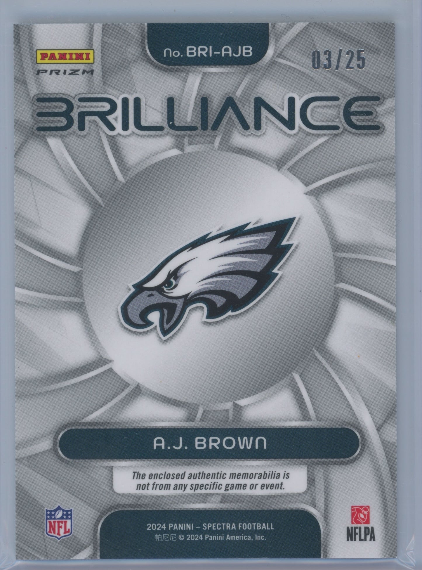 2024 Panini Spectra Brilliance A.J. Brown #BRI-AJB 03/25