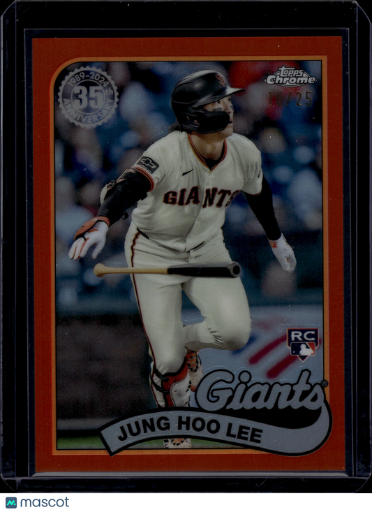 2024 Topps Chrome Update 1989 Jung Hoo Lee #804 Orange RC 16/25