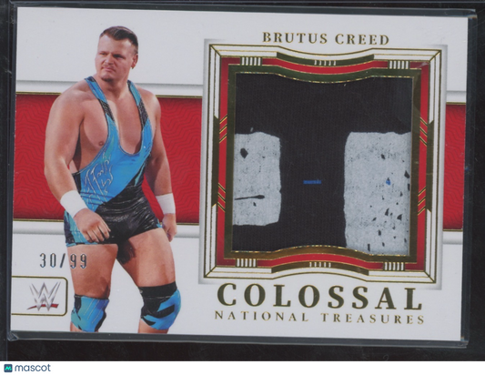 2024 Panini National Treasures WWE Brutus Creed Colossal 30/99 Memorabilia