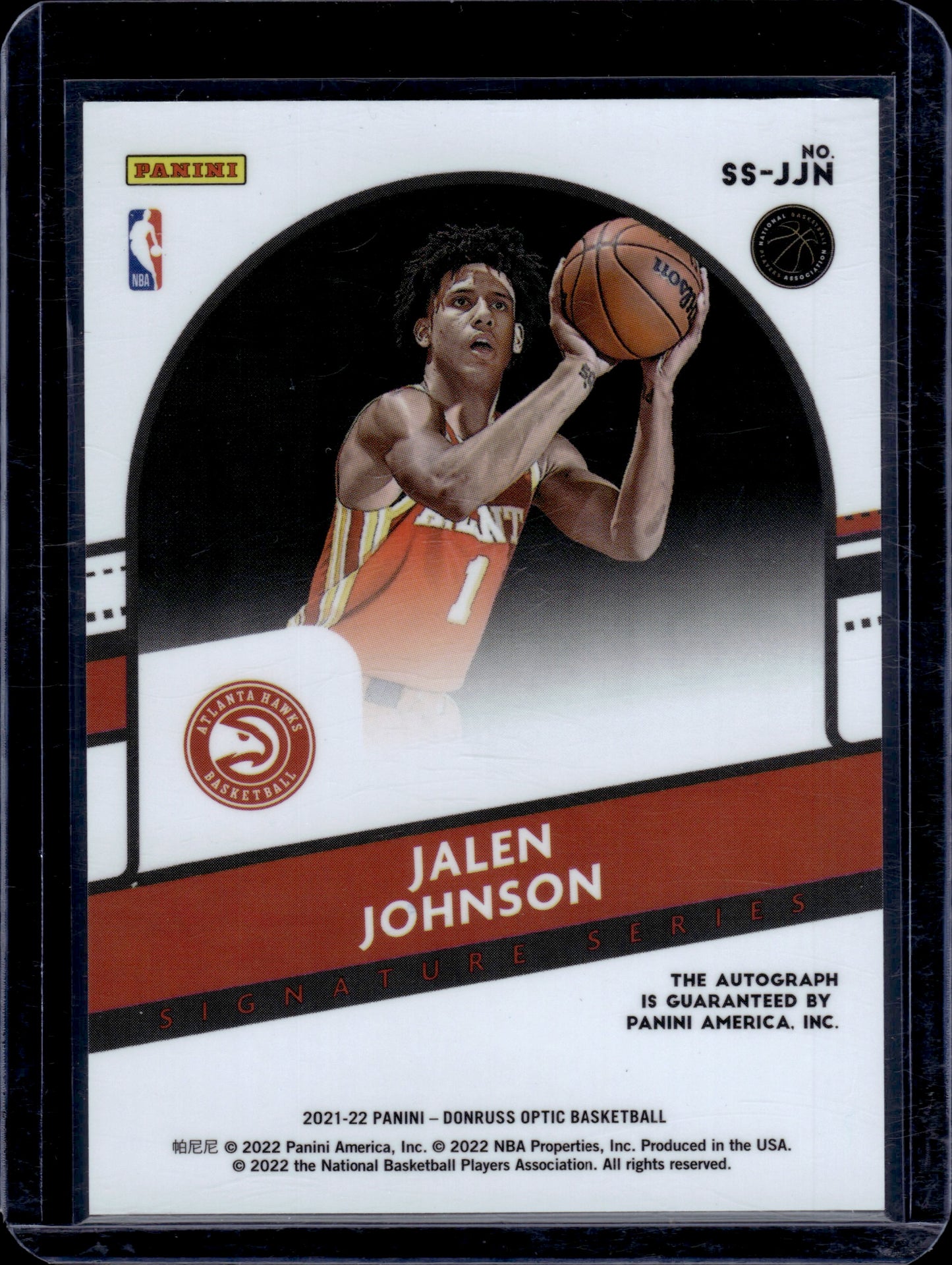 2021 Donruss Optic Signature Series Jalen Johnson #SS-JJN RC