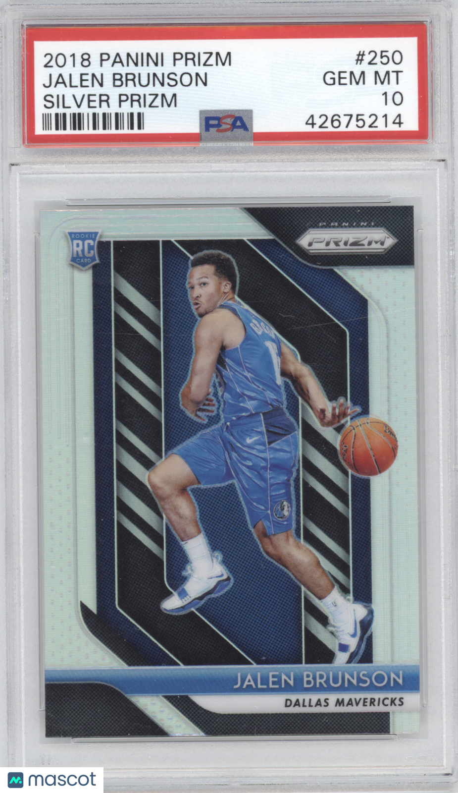 2018 Panini Prizm Jalen Brunson #250 Silver RC PSA 10