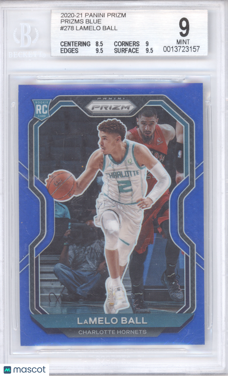 2020 Panini Prizm LaMelo Ball #278 Blue 105/199 RC BGS 9