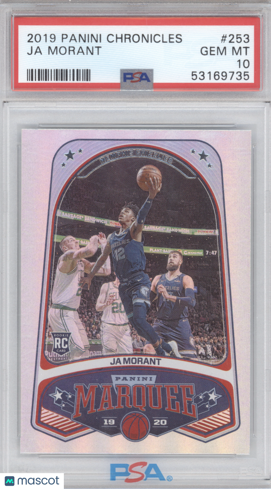 2019 Panini Chronicles Ja Morant #253 RC PSA 10