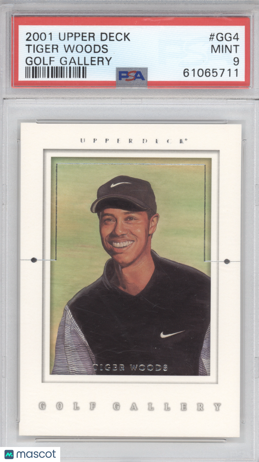 2001 Upper Deck Gallery Tiger Woods #GG4 Golf PSA 9