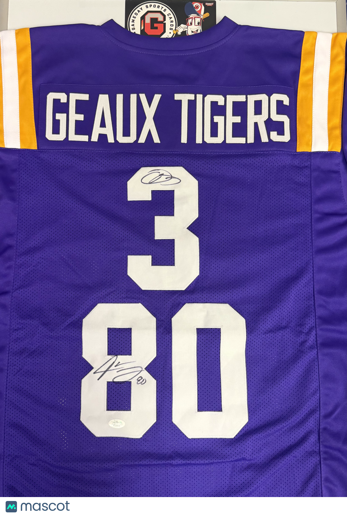 Geaux Tigers Beckham/Landry LSU Signed Custom Purple Jersey (JSA Authenticated)