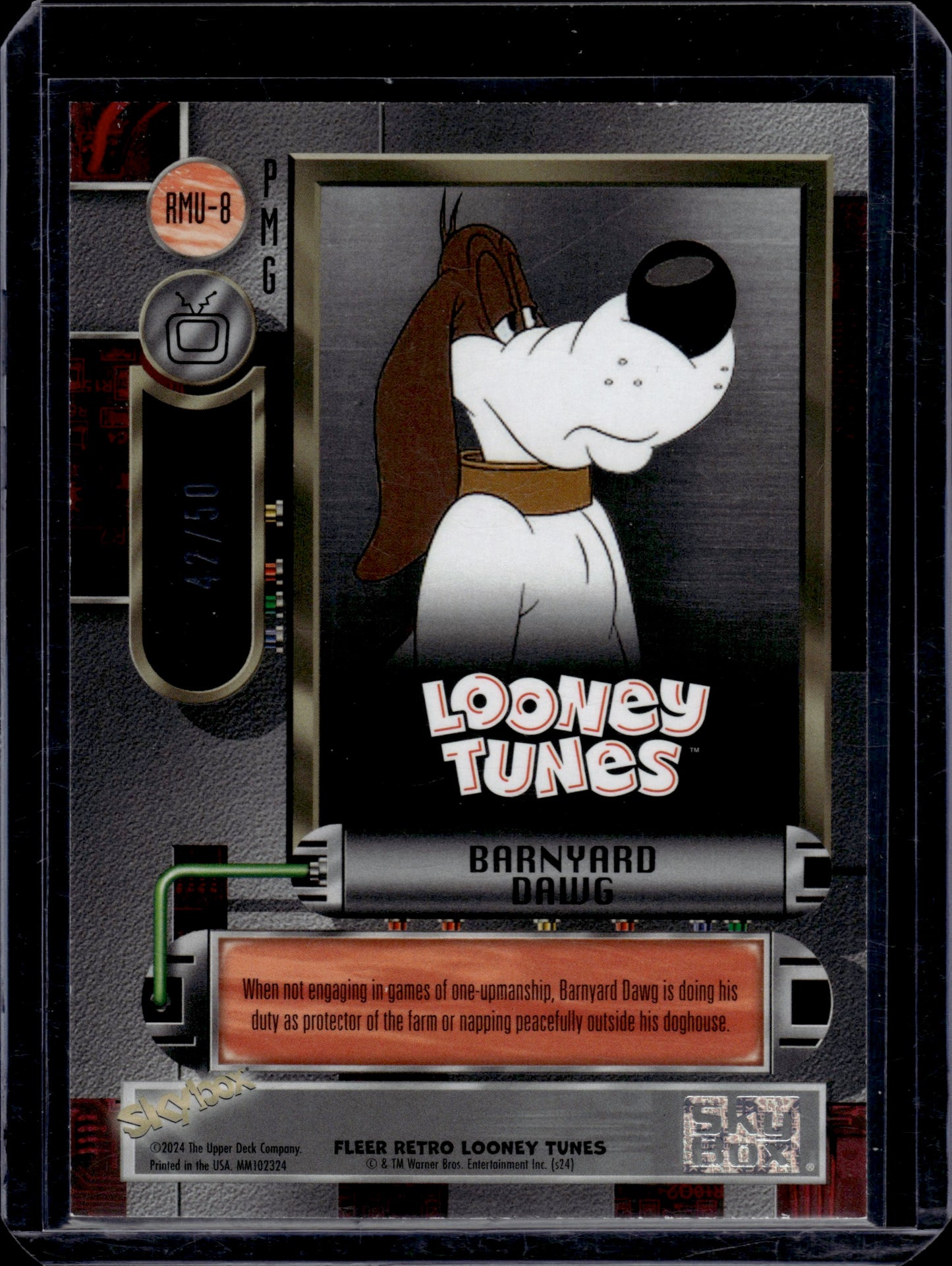 2024 Skybox Metal Universe Looney Tunes Precious Metal Barnyard Dog 42/50 #RMU-8
