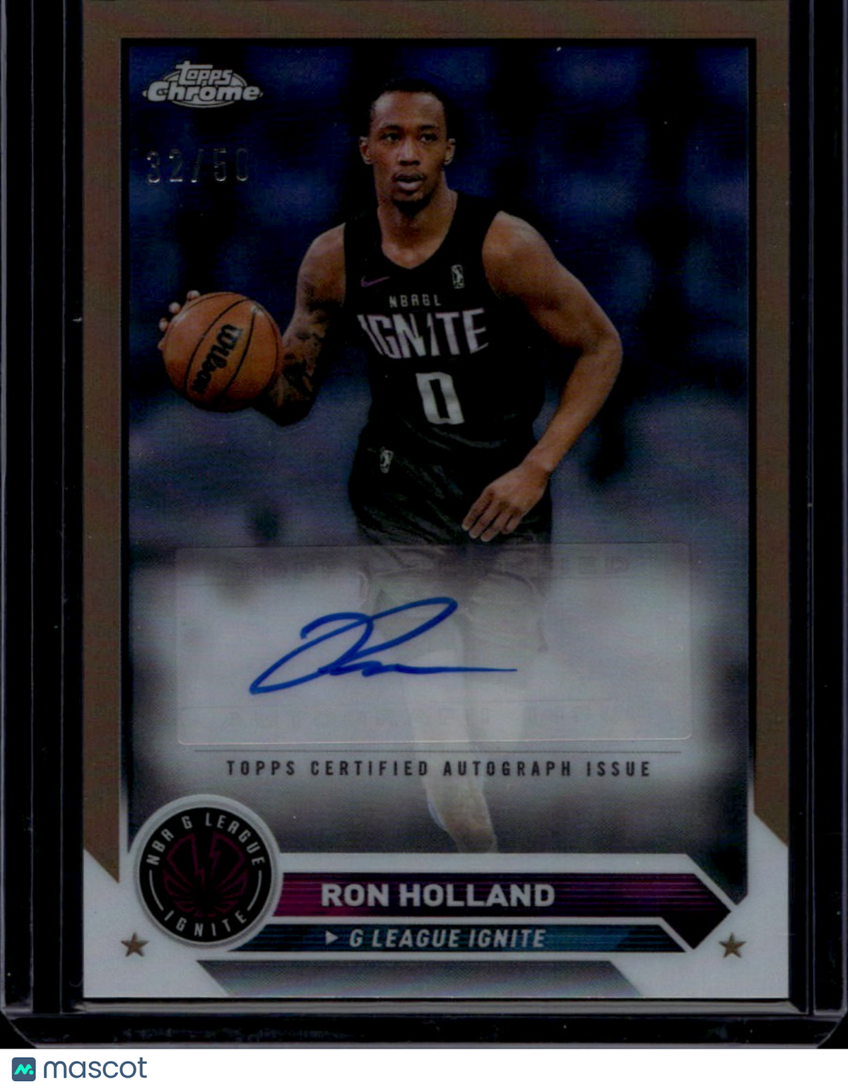 2024 Topps Chrome G-League Ron Holland #AC-RH Gold 32/50