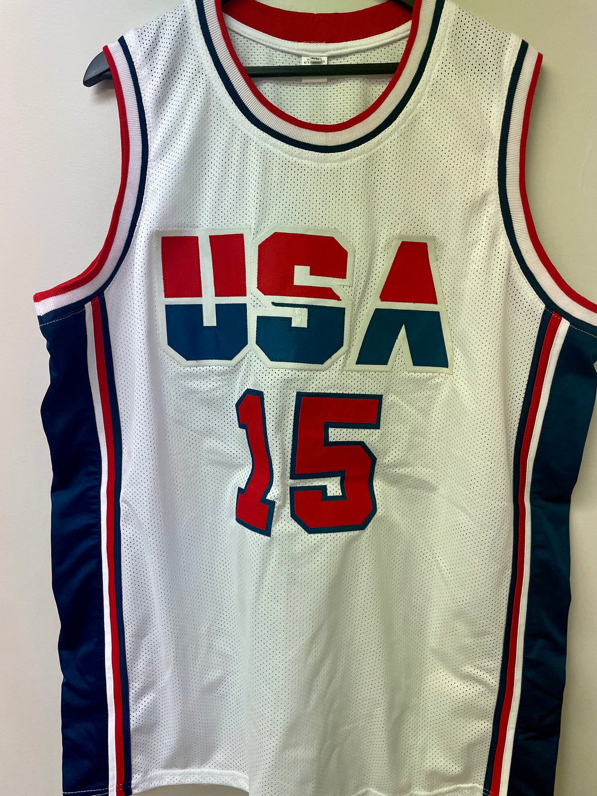 Magic Johnson Team USA Autographed Custom Basketball Jersey