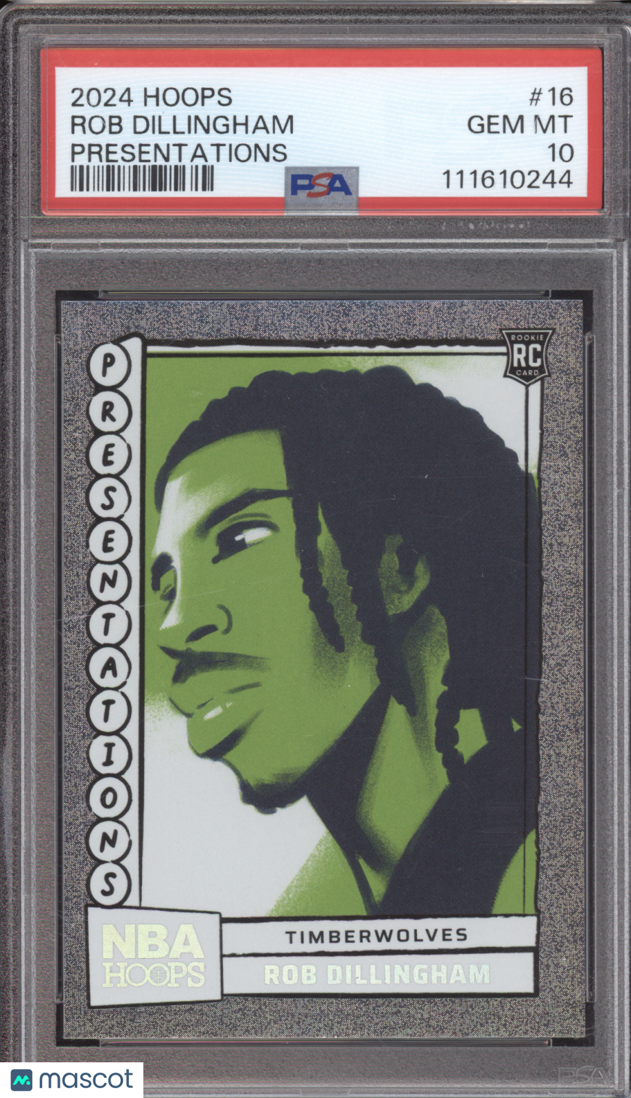 2024 Panini NBA Hoops Presentations Rob Dillingham #16 PSA 10