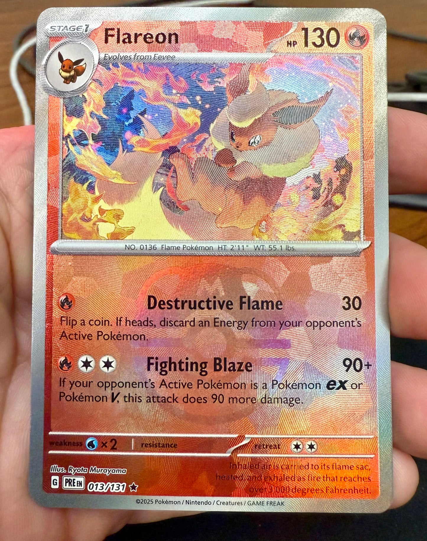 2023 Pokémon Flareon - Master Ball Holo #013/131 Master Ball