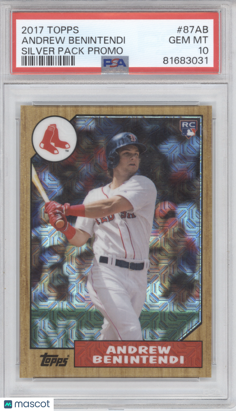 2017 Topps 1987 Silver Pack Promo Andrew Benintendi #87-AB RC PSA 10