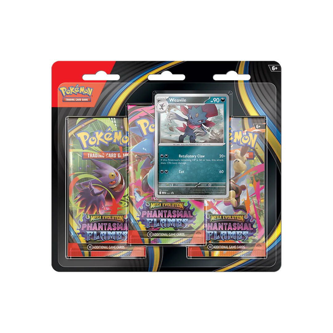 Pokemon Mega Evolution Phantasmal Flames 3 Pack Blister