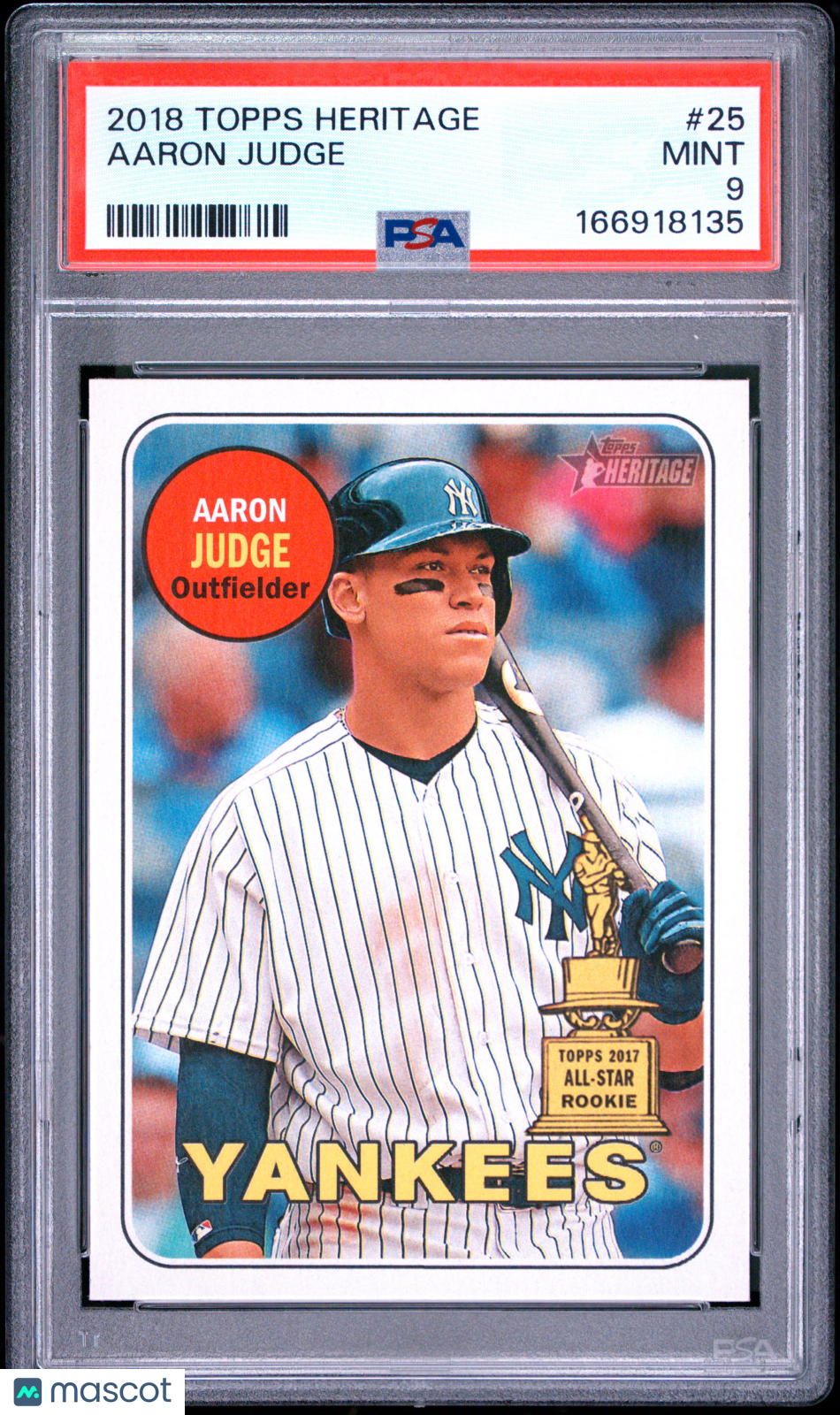 2018 Topps Heritage Aaron Judge #25 PSA 9