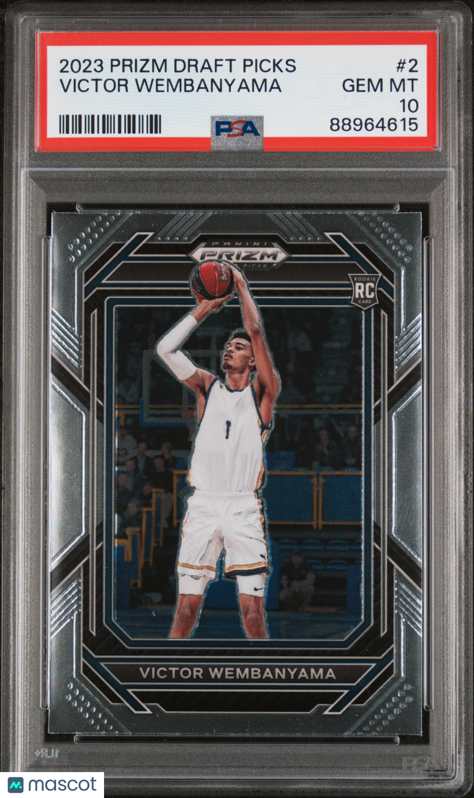 2023 Panini Prizm Draft Picks Victor Wembanyama #2 RC PSA 10