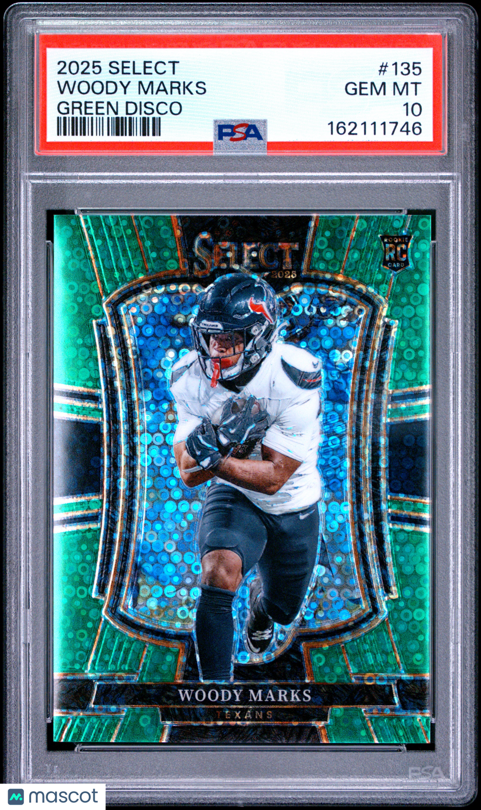 2025 Panini Select Woody Marks #135 Green Disco PSA 10