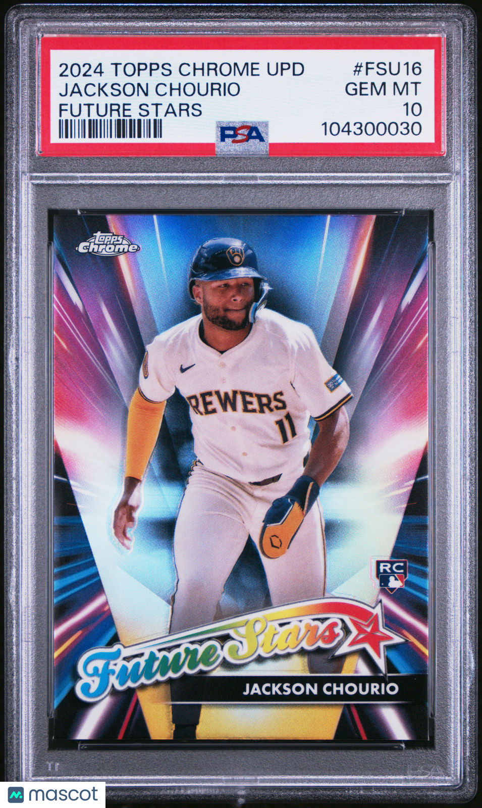 2024 Topps Chrome Update Future Stars Jackson Chourio #FSU16 PSA 10