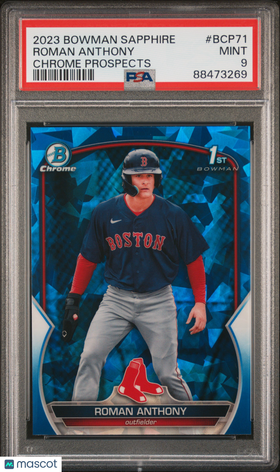 2023 Bowman Sapphire Edition Chrome Prospects Roman Anthony #BCP71 PSA 9