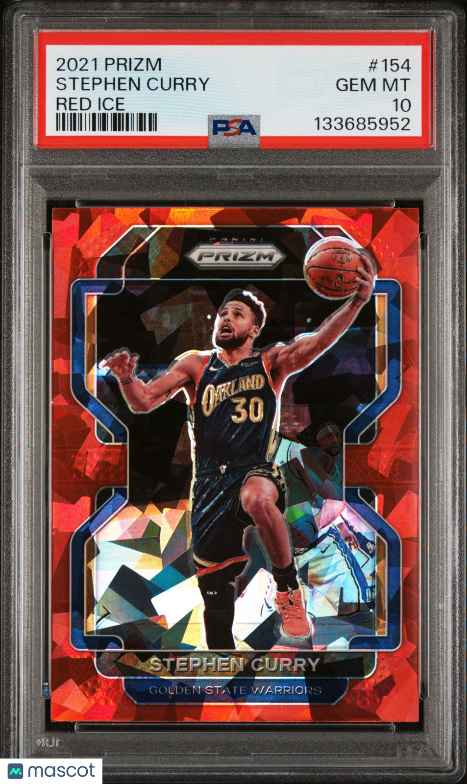2021 Panini Prizm Stephen Curry #154 Red Ice PSA 10
