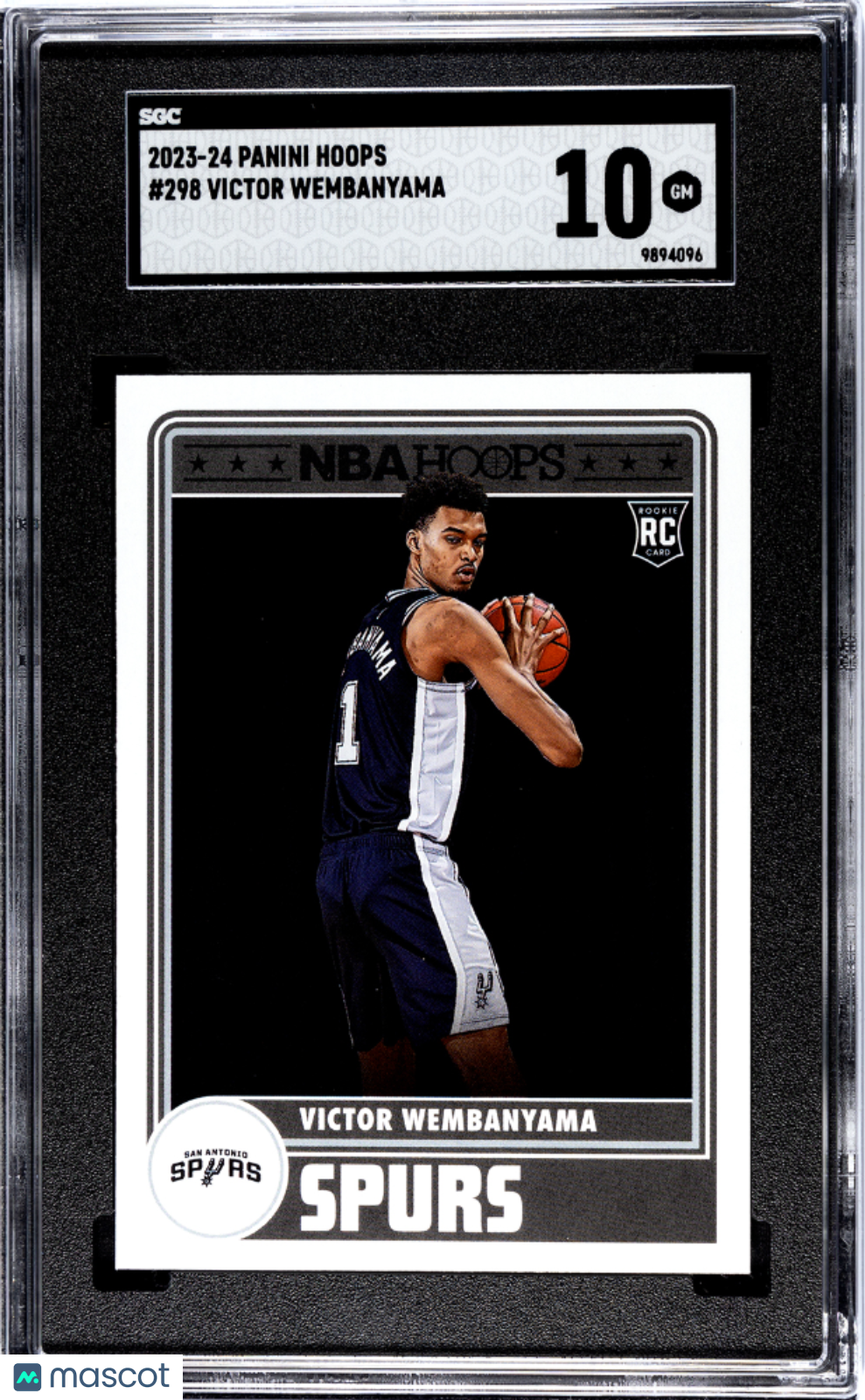 2023 NBA Hoops Victor Wembanyama #298 RC SGC 10