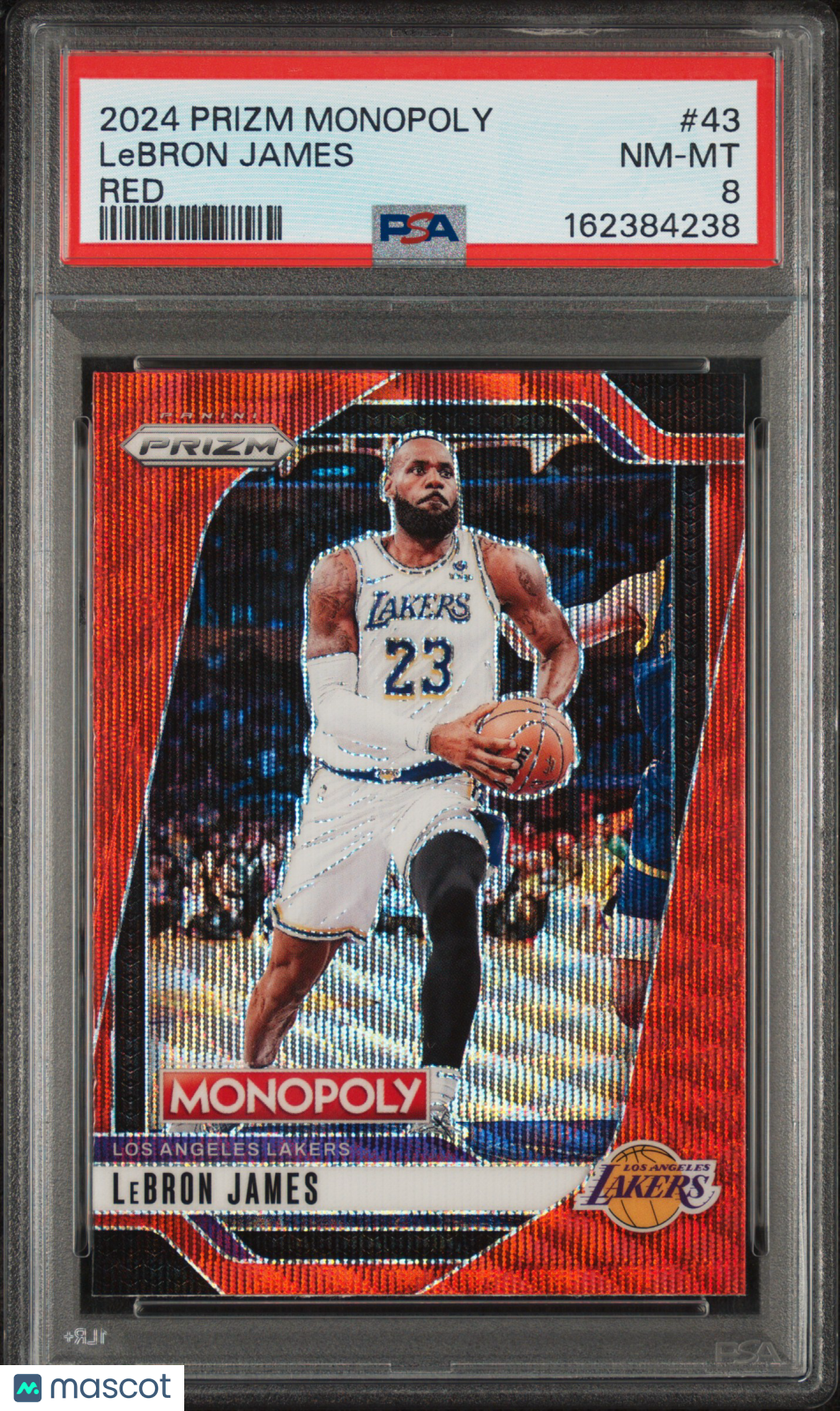 2024 Panini Prizm Monopoly LeBron James #43 Red PSA 8