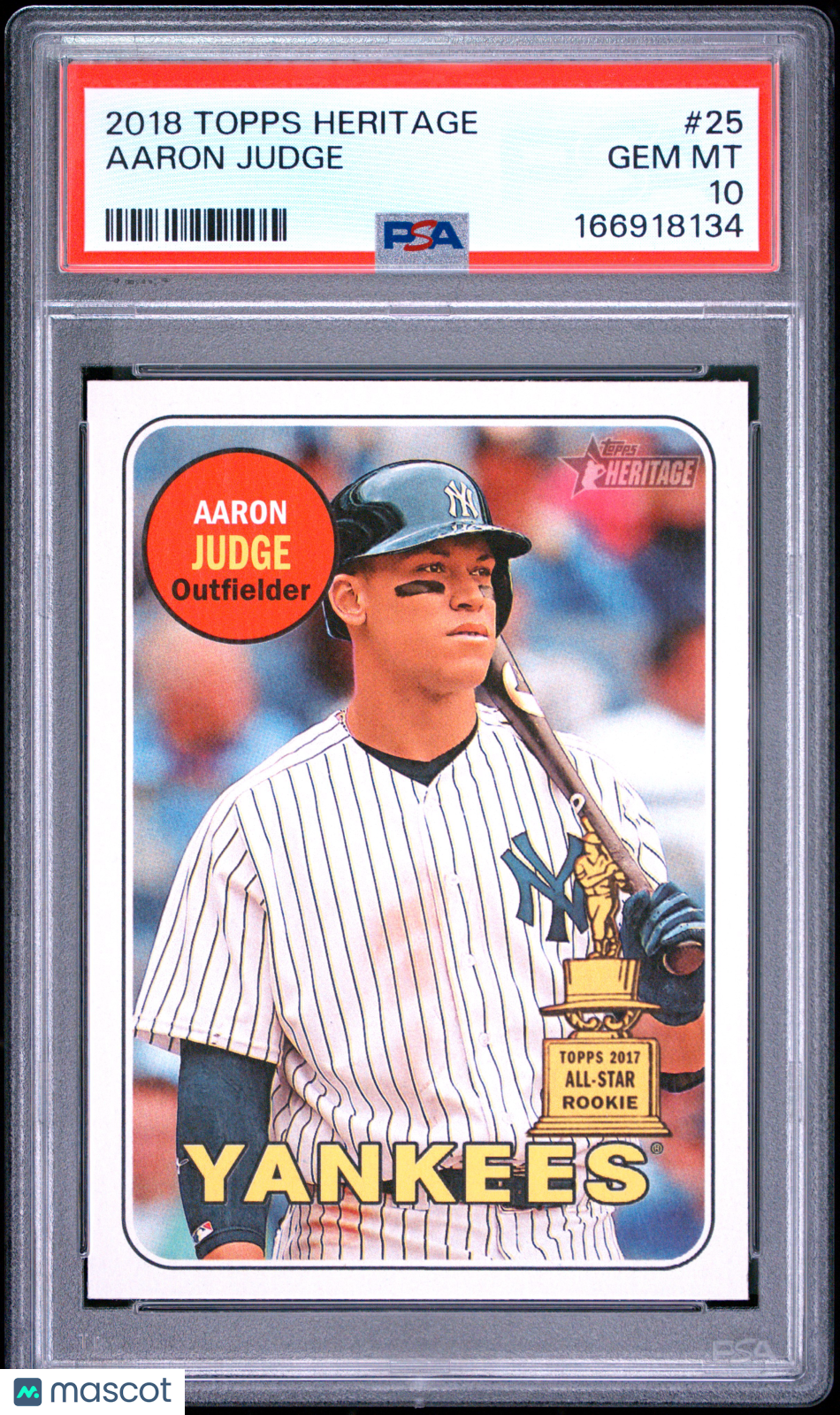 2018 Topps Heritage Aaron Judge #25 PSA 10