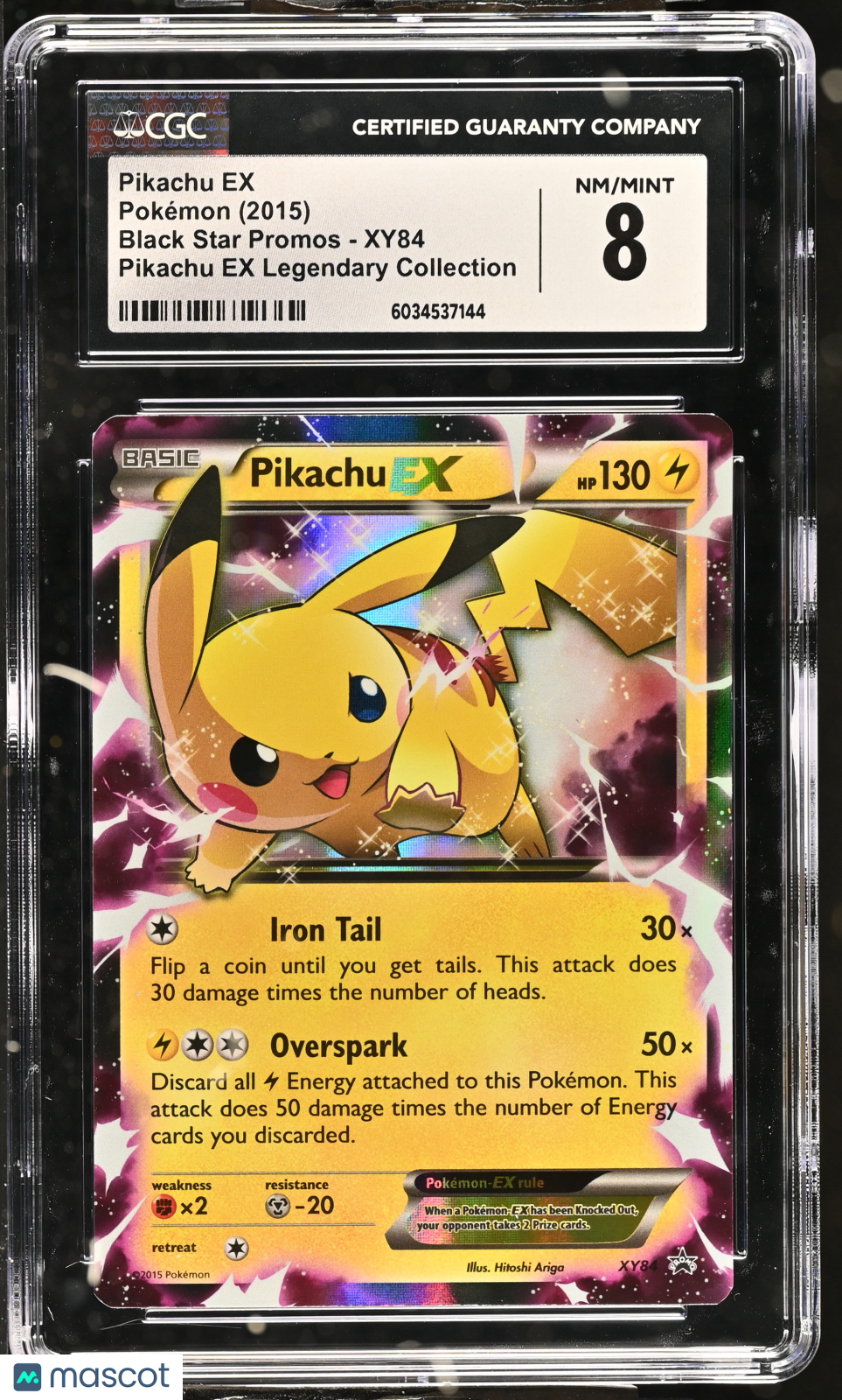 2015 Pokemon XY Black Star Promos Pikachu EX CGC 8 #XY84