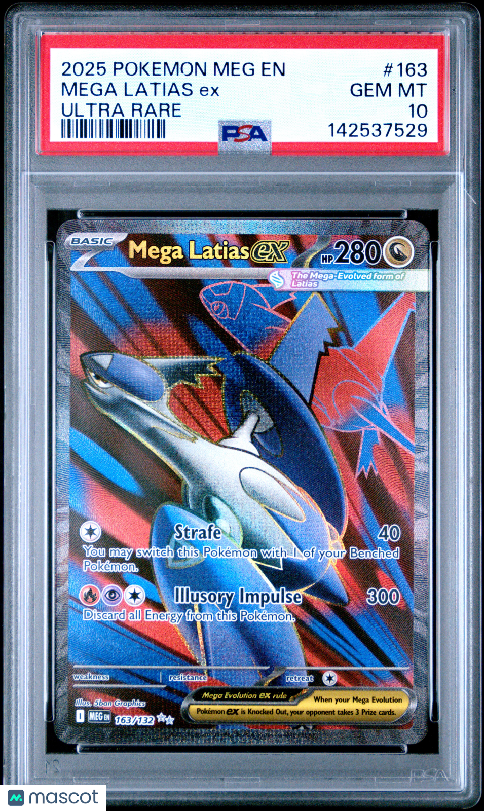 2025 Pokemon Meg EN-Mega Evolution Mega Latias ex Ultra Rare PSA 10 #163